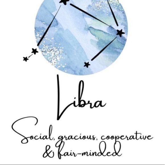 Libra Zodiac sign constellation blue art print - Picture 3 of 3